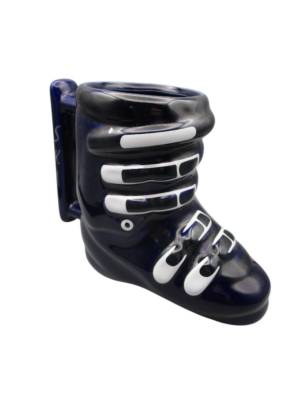 Ski Lift Boot Mug Ceramic Navy Blue Novelty Coffee Cup Mug By Mountain Chalet